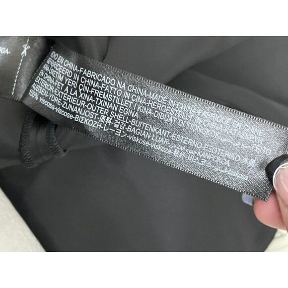 Massimo Dutti Women Midi Dress EU 36 US 4 Black Sleeveless Deep V Neck NWOT - Picture 8 of 11